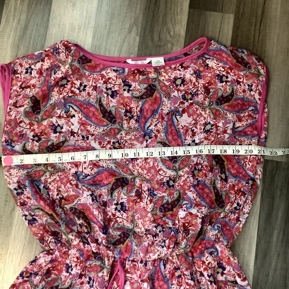 Kaktus Tunic Dress Women's Size Large Made In USA Elastic Waist Paisley - Picture 4 of 5